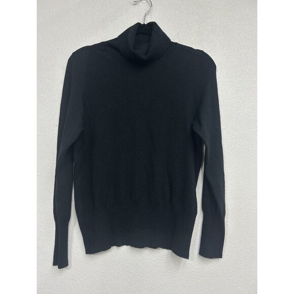 Banana Republic Sweaters - Banana Republic Silk Cotton Cashmere Women's M Petite Black Turtleneck Sweater